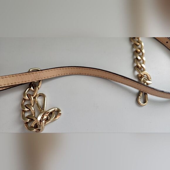 Michael Kors Gold Chain Tan Leather Strap - Picture 7 of 7